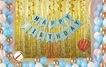 Flipkart Com Hk Balloons Solid Blue Happy Birthday Bunting Flag Banner Bunting Flag Banner Birthday Decoration Set For Birthday Party Decorations Blue Banner Birthday Combo Balloon Balloon