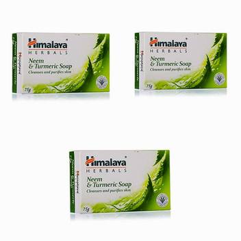 Himalaya Neem Turmeric Soap 75gm Pack Of 3 3 Price In India Buy Himalaya Neem Turmeric Soap 75gm Pack Of 3 3 Online In India Reviews Ratings Features Flipkart Com