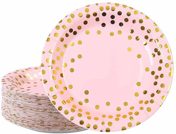 polka dot disposable plates