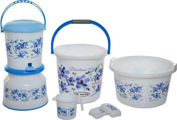 new kaptan delux jumbo bathroom set 16 l plastic bucket