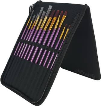 Flipkart.com | Chitrakala 12 Piece Artist Painting Brush Set Includes  Palette in Zippered Carry Case -
