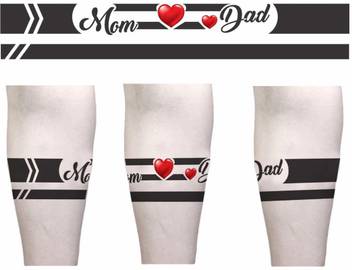 Voorkoms Mom Dad Hand Band Tattoo New Designs Men And Women Waterproof Temporary Body Tattoo Price In India Buy Voorkoms Mom Dad Hand Band Tattoo New Designs Men And Women Waterproof