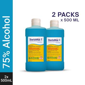 Sterlomax Pack Of 2 75 Isopropyl Alcohol Based Hand Rub