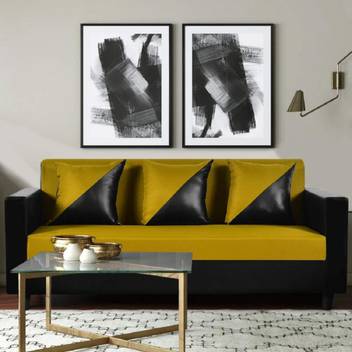 Gnanitha Fabric 3 1 1 Black Light Green Sofa Set Price In India Buy Gnanitha Fabric 3 1 1 Black Light Green Sofa Set Online At Flipkart Com