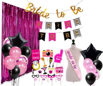 Party Propz 38pcs Bride To Be Bachelorette Party Decorations Set Bride To Be Foil Banner Bride To Be Banner Foil Curtain Photobooth Sash And Balloons Combo For Bridal Shower Decoration Price In India When that bachelorette party planning email hits your inbox, stay calm, carry on, and reply because shopping for bachelorette party supplies and decorations is arguably the best bach party job there. party propz 38pcs bride to be bachelorette party decorations set bride to be foil banner bride to be banner foil curtain photobooth sash and