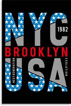 New York City Brooklyn Typography Quotes Inspirational Quotes Design Awesome Motivational Quirky Painting Art Wall Poster Posters Frame Not Included 12 Inch X 18 Inch Rolled Fine Art Print Quotes