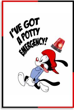 I Have A Potty Emergency Clip Art Funny Quotes Design Awesome Motivational  & Quirky Painting Art Wall Poster, Posters Frame Not Included, (12 inch X  18 inch Rolled) Fine Art Print -