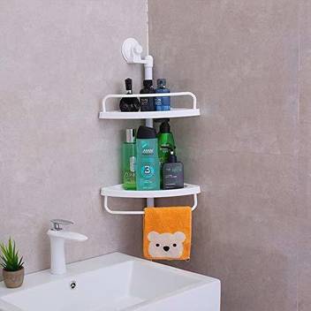 Shop N Buy Magic Suction Cup 2 Layer Corner Shelf Rack Home And