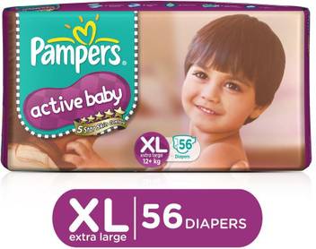 Pampers Active Baby Diapers Taped Extra Large Size Buy 56