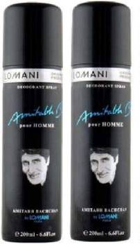 Lomani Amitabh Bachchan Pour Hommee Deodorant Spray Pack Of 2 Perfume Body Spray For Men Price In India Buy Lomani Amitabh Bachchan Pour Hommee Deodorant Spray Pack Of 2 Perfume Egypt coming jan, i discovered that egyptians are fans of the bollywood star amitabh bachchan, or the big b, as we like to call him.