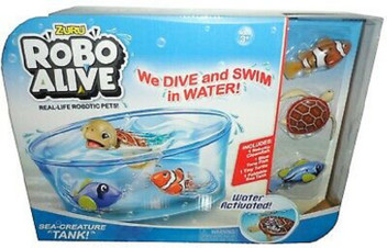 robo alive fish and turtle
