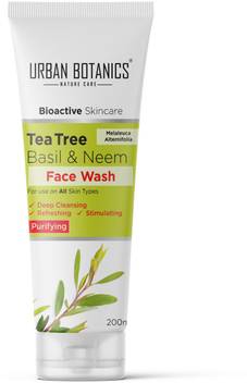Urbanbotanics Tea Tree Neem Basil Paraben Free Sls Free Sles Free 200ml Face Wash Price In India Buy Urbanbotanics Tea Tree Neem Basil Paraben Free