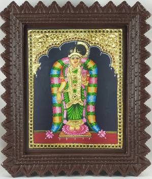 Jlinearts Andal Tanjore Painting 10 X 8 22 Carat Gold Foil With Teakwood Frame And Unbreakable Fibre Glass Canvas 10 Inch X 8 Inch Painting Price In India Buy Jlinearts Tanjore painting is one of the most popular forms of classical south indian painting. 22 carat gold foil with teakwood frame