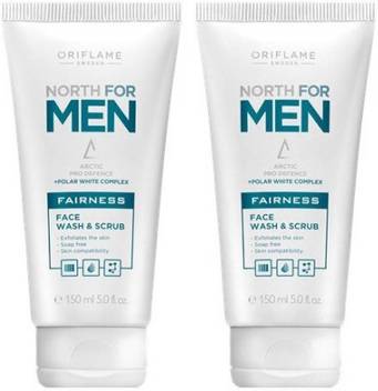 Oriflame Sweden North For Men Face Wash And Scrub Pack Of 2 150 Ml Face Wash Price In India Buy Oriflame Sweden North For Men Face Wash