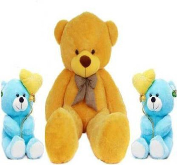 blue and yellow teddy bear