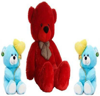 red and blue teddy bear