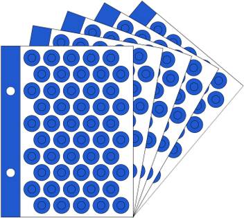 Holeguard Tiny Hole Guard 6mm Blue Self Adhesive Reinforcement Pvc Smart Shield Sticker For Punched Papers Tear Resistant 500 Pieces 10 Sheets Per Pack Sticker Price In India