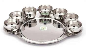 Coconut Pack Of 8 Stainless Steel Maharaja Bhog Heavy Guage Thali Set Dinner Set Price In India Buy Coconut Pack Of 8 Stainless Steel Maharaja Bhog Heavy Guage Thali Set Dinner Brass dinner set commonly known as pital dinner set in india offers immense health benefits. flipkart