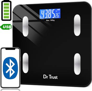 Dr Trust Usa Model 509 Bluetooth Digital Smart 2 0 Fitness Body Fat Composition Analyzer Weight Machine For Human Usb Electronic Rechargeable