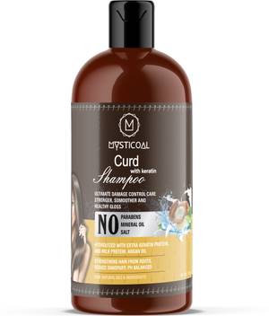 Mysticoal Curd With Keratin Protein For Anti Breakage Hair Growth Damage Control Free From Paraben Mineral Oil For Men And Women 300 Ml Men Women Price In India Buy