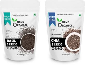 Namo Organics Basil Sabja Chia Seeds For Fast Weight Loss And Eating Organic 500 Gm Pack Of 2 Seed Price In India Buy Namo Organics Basil Sabja Chia Also called sabja in indian culture the seeds have a mild floral flavor and are typically used as a thickening agent for beverages.