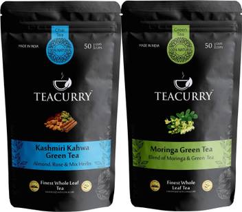Teacurry Detox Green Tea Combo Kashmiri Kahwa Green Tea Moringa Green Tea Weight Loss Tea Detoxify Body Morning Tea Evening Tea Green Tea Pouch Price In