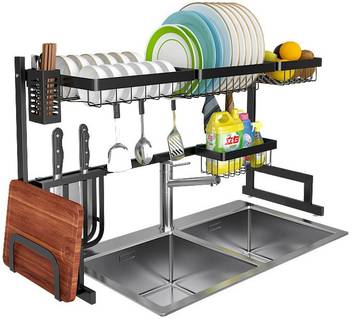Mixinpro Dish Rack Over The Sink Dish Drying Rack 85 Cm Upgraded Stainless Steel Anti Rust Dx > home & garden > home storage & organization > kitchen storage & organization > racks & holders. inr