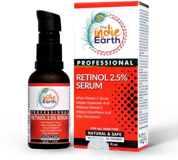 The Indie Earth Retinol Deep Wrinkle Repair Serum With Vitamin C Serum Vegan Glutathione Vitamin E