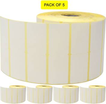 Adbeni Self Adhesive Thermal Transfer Label Stickers 40mm X 25mm 4000 Labels Each Roll Pack Of 5 Self Adhesive Paper Label Price In India Buy Adbeni Self Adhesive Thermal Transfer Label