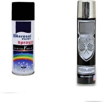 Vyas Scratch Remover Black And Silver Crome Spray Paint 550 Ml Pack Of 2 Silver Crome Black Spray Paint 550 Ml Price In India Buy Vyas Scratch Remover Black And Silver