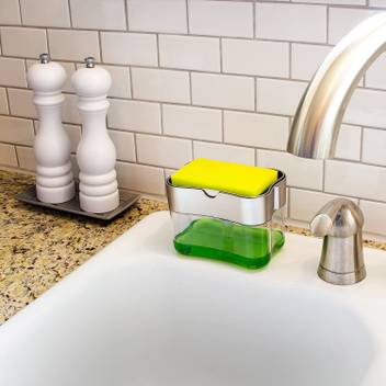 Stunner Soap Dispenser Pump With Sponge Plastic Liquid Soap Dish Soap Lotion Press Type Pump Dispenser Unbreakable Soap Dispenser Sponge Caddy For Kitchen Soap Scrub For Kitchen Sink Dishwasher 380 Ml Cleaning Brush Price Refillable soap dispensers are great for the environment and your wallet. flipkart