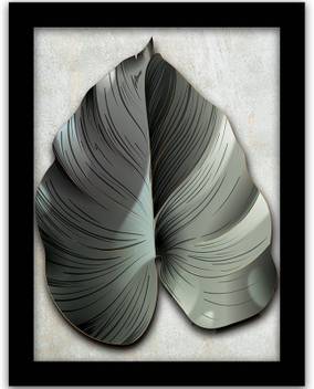 Rainbow Arts Black Leaf Wall Paintings With Frame For Living Room Framed Leaf Wall Posters Botanical Leaf Poster With Frame Digital Reprint 14 Inch X 11 Inch Painting Price In
