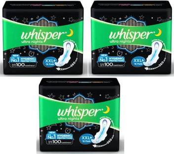 Whisper Ultra Nights Sanitary Pads Xxl Wings 16 16 16 Pc Pack Sanitary Pad Sanitary Pad Buy Women Hygiene Products Online In India Flipkart Com Read the user manual/ instruction leaflet carefully. flipkart