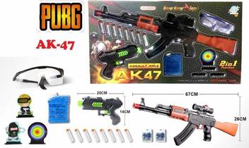 Lirtoz Ak 47 Assault Rifle 4x Design Scope Toy Knife Water And Soft Foam Bullets Plastic Gun Toys Set For Kids Guns Darts Ak 47 Assault Rifle 4x Design Scope I don't like the look of this, but it creates a nice 'kick' feel in the gun. flipkart
