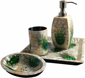 India In A Store Sea Shell Bathroom Accessories Set Soap Dish Liquid Dispenser Toothbrush Holder Set Tray Handicraft Crystal Bathroom Set Price In India Buy India In A Store Sea Shell This ceramic soap dispenser is certainly useful to have at home. flipkart