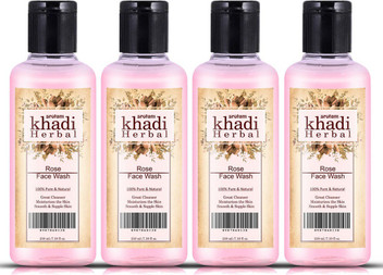 khadi rose water face wash