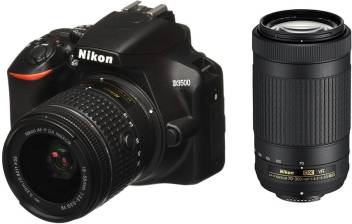 Nikon D3500 Dslr Camera Body With Dual Lens 18 55 Mm F 3 5 5 6 G Vr And Af P Dx Nikkor 70 300 Mm F 4 5 6 3g Ed Vr Price In India Buy Nikon D3500 Dslr Camera Body