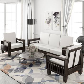 Allie Wood Wooden Sheesham Premium Quality Sofa Set With Cushions Special Pu Polish Fabric 3 1 1 Walnut Brown Sofa Set Price In India Buy Allie Wood Wooden Sheesham If the wood frame is the skeleton of a sofa, the springs stretched across it operate as the seat's tendons and ligaments, weathering structural stress and preventing the firmness of a couch's cushion does not reflect durability.