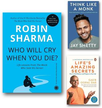 Set Of Three Books Who Will Cry When You Die Life Amazing Secrets Think Like A Monk Combo Books Peepers Book Buy Set Of Three Books It reconfirms ancient spiritual knowledge and provides positive and uplifting examples within the. flipkart
