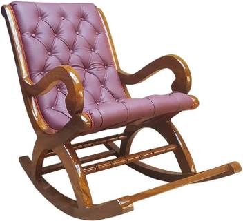 Decorhand Wood Rocking Chair For Living Room Home Decor Easy Chair Modern Style Chair Solid Wood 1 Seater Rocking Chair Solid Wood 1 Seater Rocking Chairs Price In India