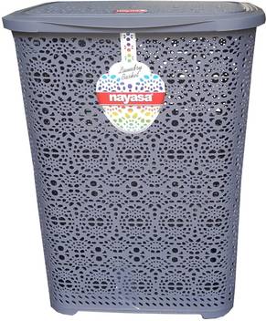 Nayasa 20 L Grey Laundry Basket Buy Nayasa 20 L Grey Laundry