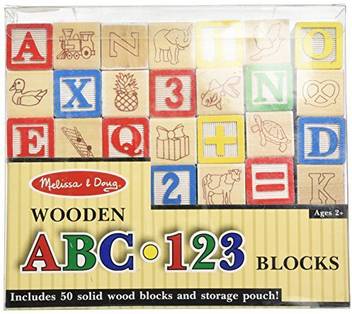Melissa Doug Deluxe 50 Piece Wooden Abc 123 Blocks Set Colors May Vary Price In India Buy Melissa Doug Deluxe 50 Piece Wooden Abc 123 Blocks Set Colors May Vary Online At Flipkart Com