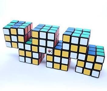 Cubetwist Cubetwist Siamese 6 3x3x3 Black Sextuple Conjoint