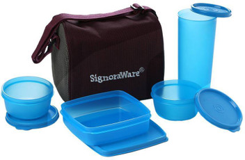 signoraware 3 container lunch box