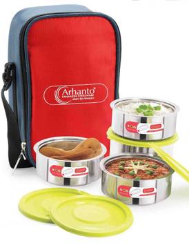 Flipkart Com Arhanto Multicolored Stainless Steel Lunch Box 4 Containers Lunch Box