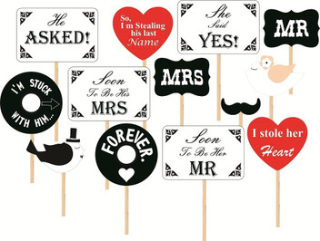 wedding booth props