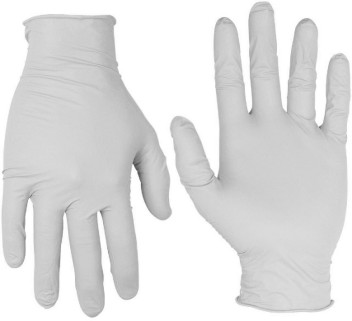 powdered latex exam gloves