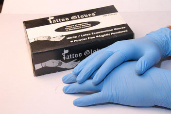 blue surgical gloves