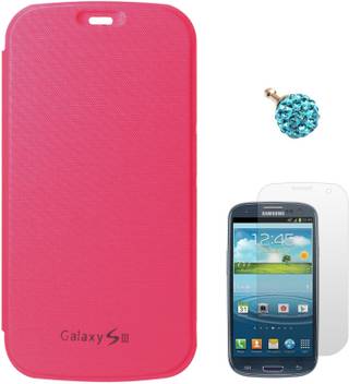 Dmg Premium Flip Book Cover Case For Samsung Galaxy S3 Neo I9301 Magenta 3 5mm Dust Jack Matte Screen Accessory Combo Price In India Buy Dmg Premium Flip Book Cover