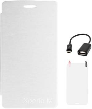 Dmg Flip Book Cover For Sony Xperia M Screen Guard Usb Otg Cable Accessory Combo Price In India Buy Dmg Flip Book Cover For Sony Xperia M Screen Guard Usb Otg
